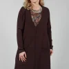 Longline Cardigan in Dark Brown