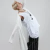 Longline Cardigan in White