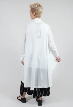 Longline Cardigan in White