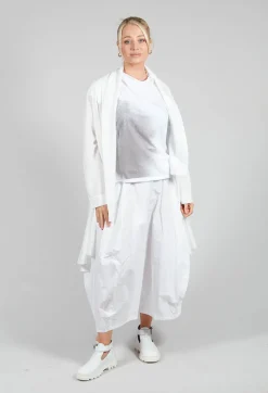 Longline Cardigan in White