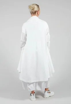 Longline Cardigan in White