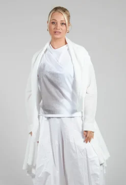 Longline Cardigan in White