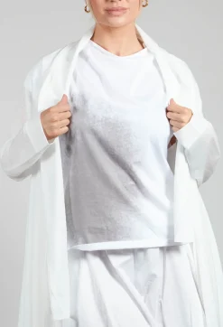 Longline Cardigan in White