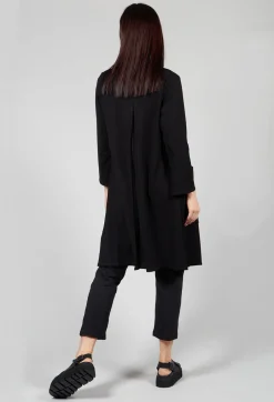 Longline Cardigan with Pockets in Black