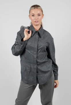 Longline Check Shirt in Scozz Nero