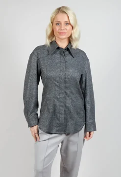 Longline Check Shirt in Scozz Nero