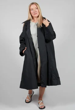 Longline Coat in Black