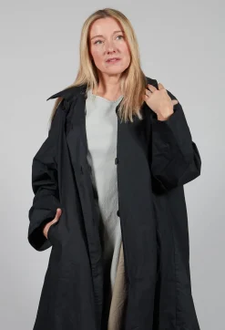 Longline Coat in Black