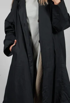 Longline Coat in Black