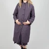 Longline Coat in Melanzana