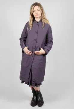 Longline Coat in Melanzana