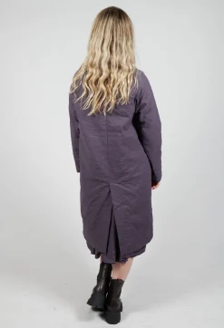 Longline Coat in Melanzana
