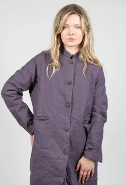 Longline Coat in Melanzana