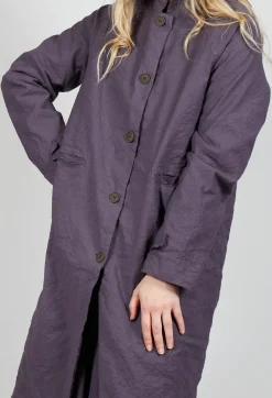 Longline Coat in Melanzana