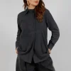 Longline Cotton Tunic in Pewter