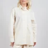 Longline Cotton Tunic in Cream