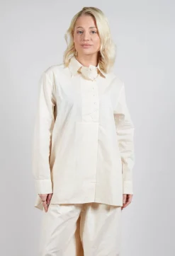 Longline Cotton Tunic in Cream