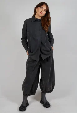 Longline Cotton Tunic in Pewter