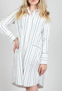 Longline Dress in Abisso Stripe