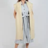 Longline Gilet in Buttermilk