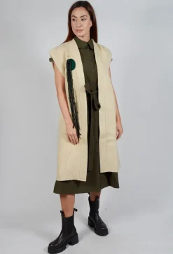 Longline Gilet in Buttermilk