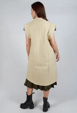 Longline Gilet in Buttermilk
