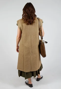 Longline Gilet in Camel