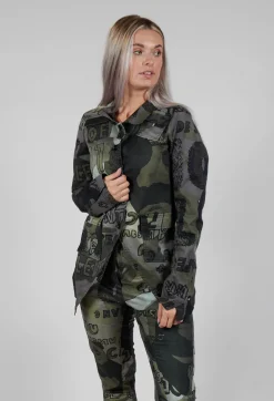 Longline Jacket in Multicolour