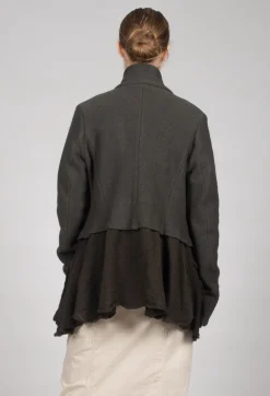 Longline Jacket with Feature Pockets in Jungle