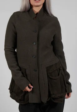 Longline Jacket with Feature Pockets in Jungle