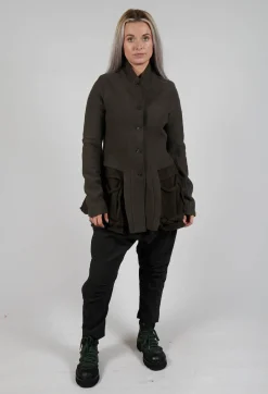 Longline Jacket with Feature Pockets in Jungle