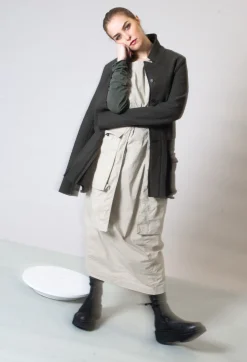 Longline Jacket with Feature Pockets in Jungle