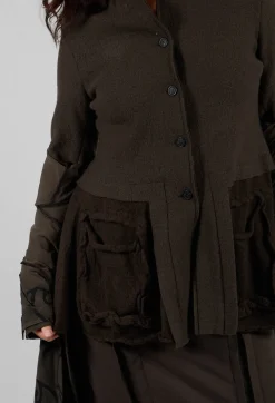 Longline Jacket with Feature Pockets in Jungle
