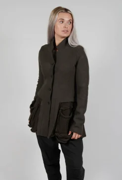 Longline Jacket with Feature Pockets in Jungle