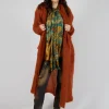 Longline Knitted Cardigan in Tumeric