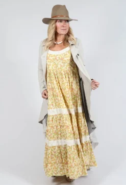 Longline Layered Jacket in Ecru