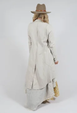 Longline Layered Jacket in Ecru