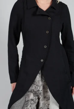 Longline Layered Jacket in Nero