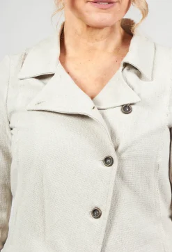Longline Layered Jacket in Ecru