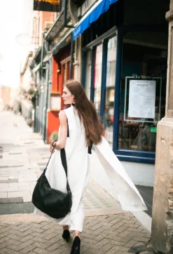 Longline Linen Waistcoat in White