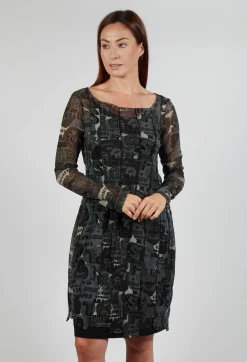 Longline Netted Top in Multicolour