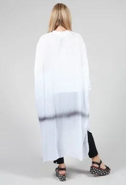 Longline Shirt Dress in White