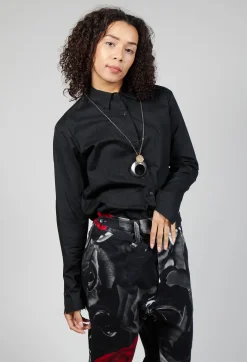 Longline Shirt in Black