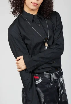 Longline Shirt in Black