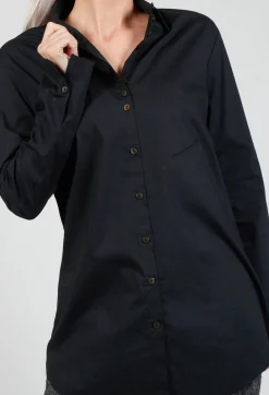 Longline Shirt in Black