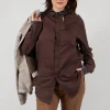 Longline Shirt in Dark Brown