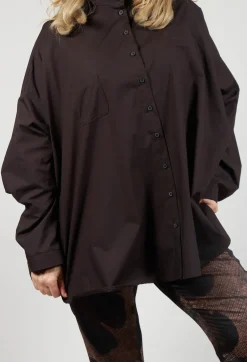 Longline Shirt in Espresso