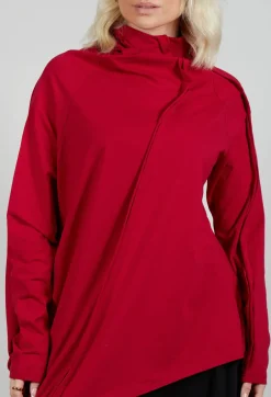 Longline Structred Top in Red
