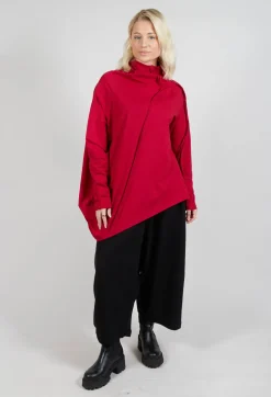 Longline Structred Top in Red