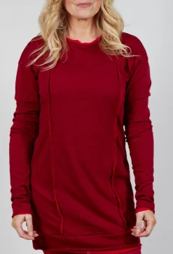 Longline Top in Sunset Cardinal